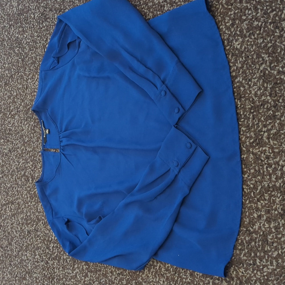 Bright blue top